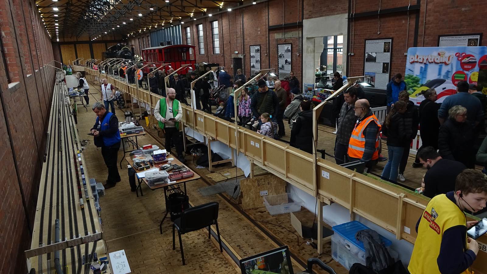 The Making Tracks layout running the length of an engine shed